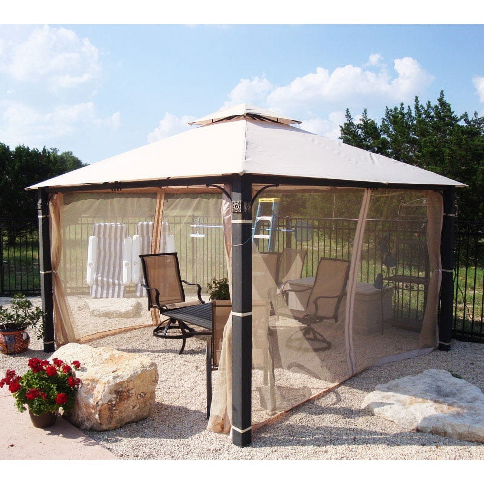 Garden Winds Replacement Canopy Top for 12x12 Medallion Gazebo