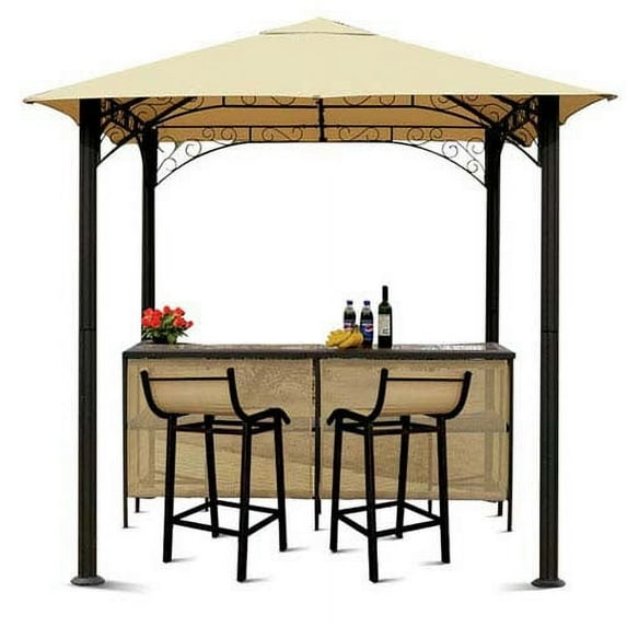 Garden Winds Replacement Canopy Top for 8 x 8 Pavillion Barzebo - RipLock 350