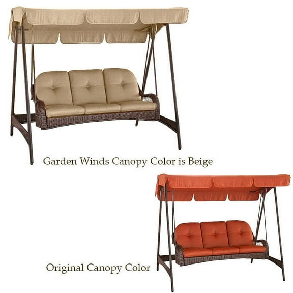 Garden Winds Replacement Canopy Top for Azalea Ridge 3 Person Swing - REPLACEMENT CANOPY TOP ONLY METAL FRAME NOT INCLUDED