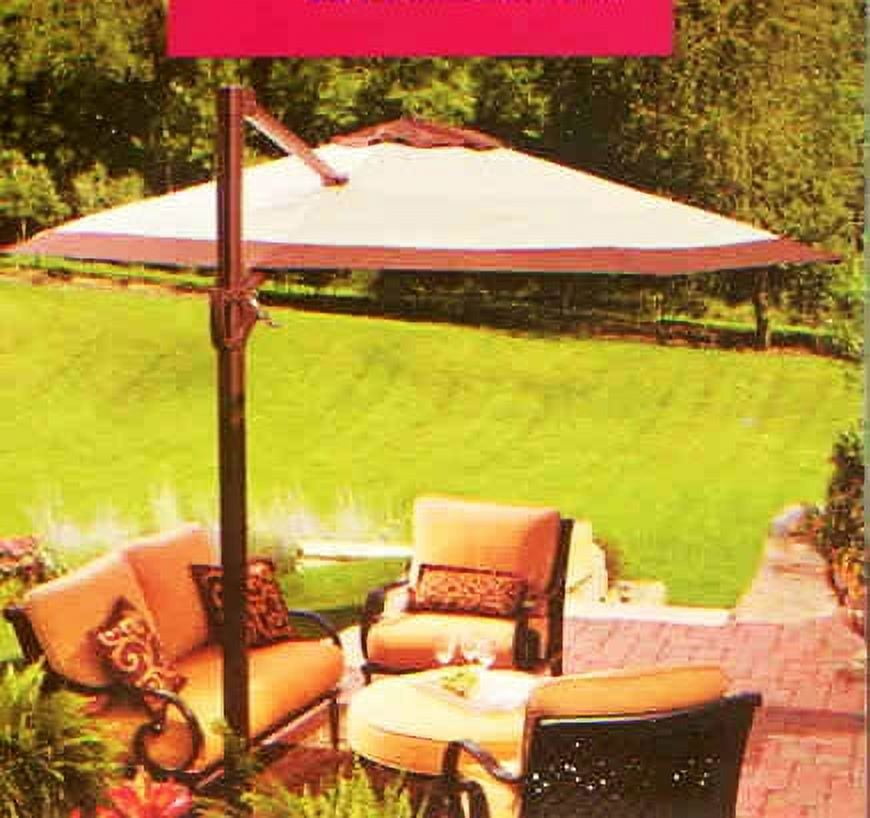 garden winds patio umbrella Replacement Canopy Top Cover Compatible with The Everhome 11 ft Round Solar 2021-2022 ripped and just plain tired Garden Winds Offset Cantilever Umbrellas