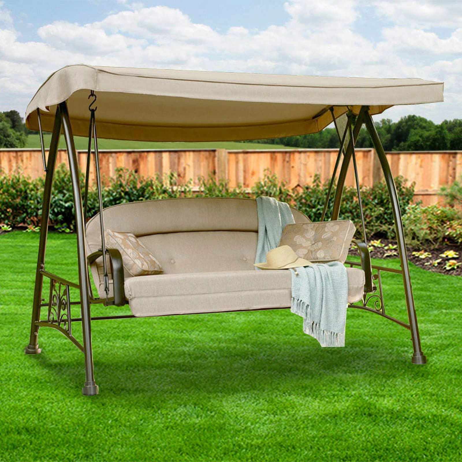 Garden Winds Replacement Canopy Top for Sears 3 Person Deluxe Swing REPLACEMENT CANOPY TOP FABRIC ONLY METAL FRAME NOT INCLUDED Walmart