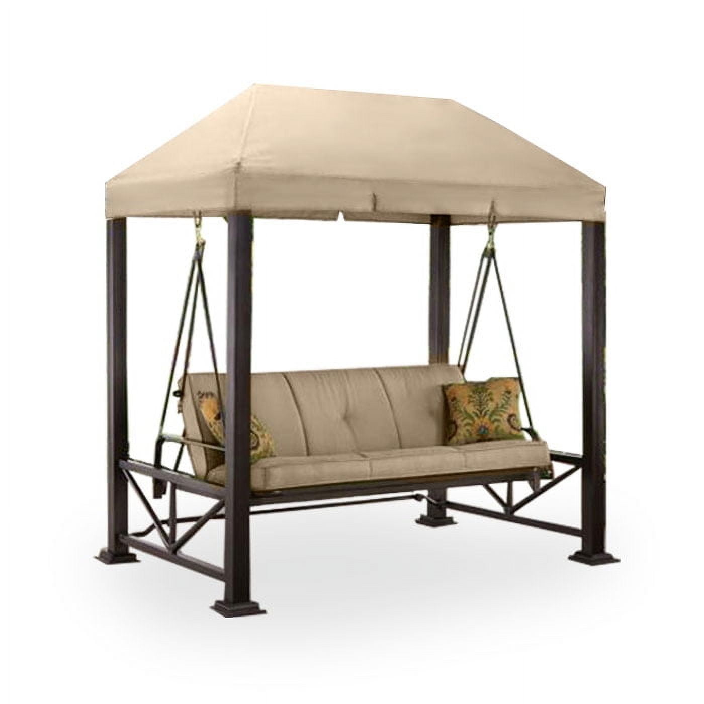 Beige RipLock 350 Gazebo Style Replacement Canopy for Swing