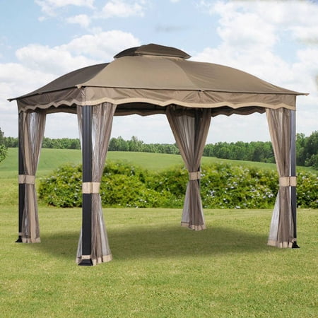 Garden Winds Replacement Canopy Top and Side Mosquito Netting Set for the Callaway Gazebo - Riplock 350