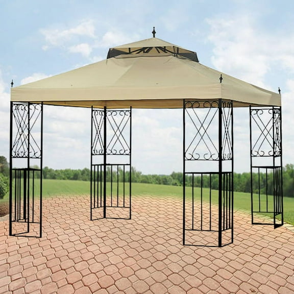 Garden Winds Replacement Canopy Top for the Scroll Gazebo - Riplock 350