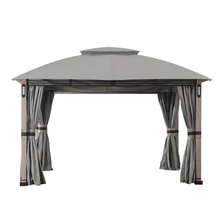 Garden Winds Replacement Canopy and Netting Set Compatible with The Monterey Park A101015600 Gazebo - Riplock 350