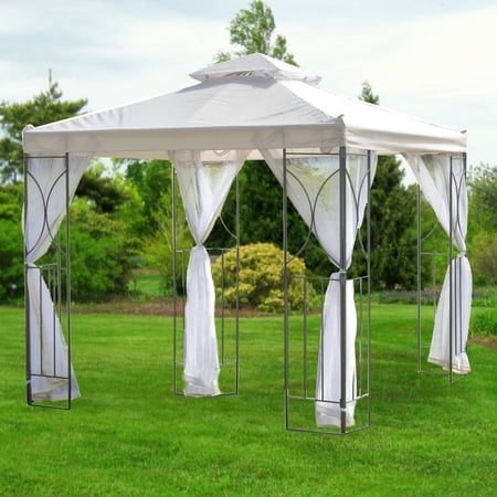 Garden Winds Replacement Canopy and Netting for the Polenza Gazebo, Riplock 350