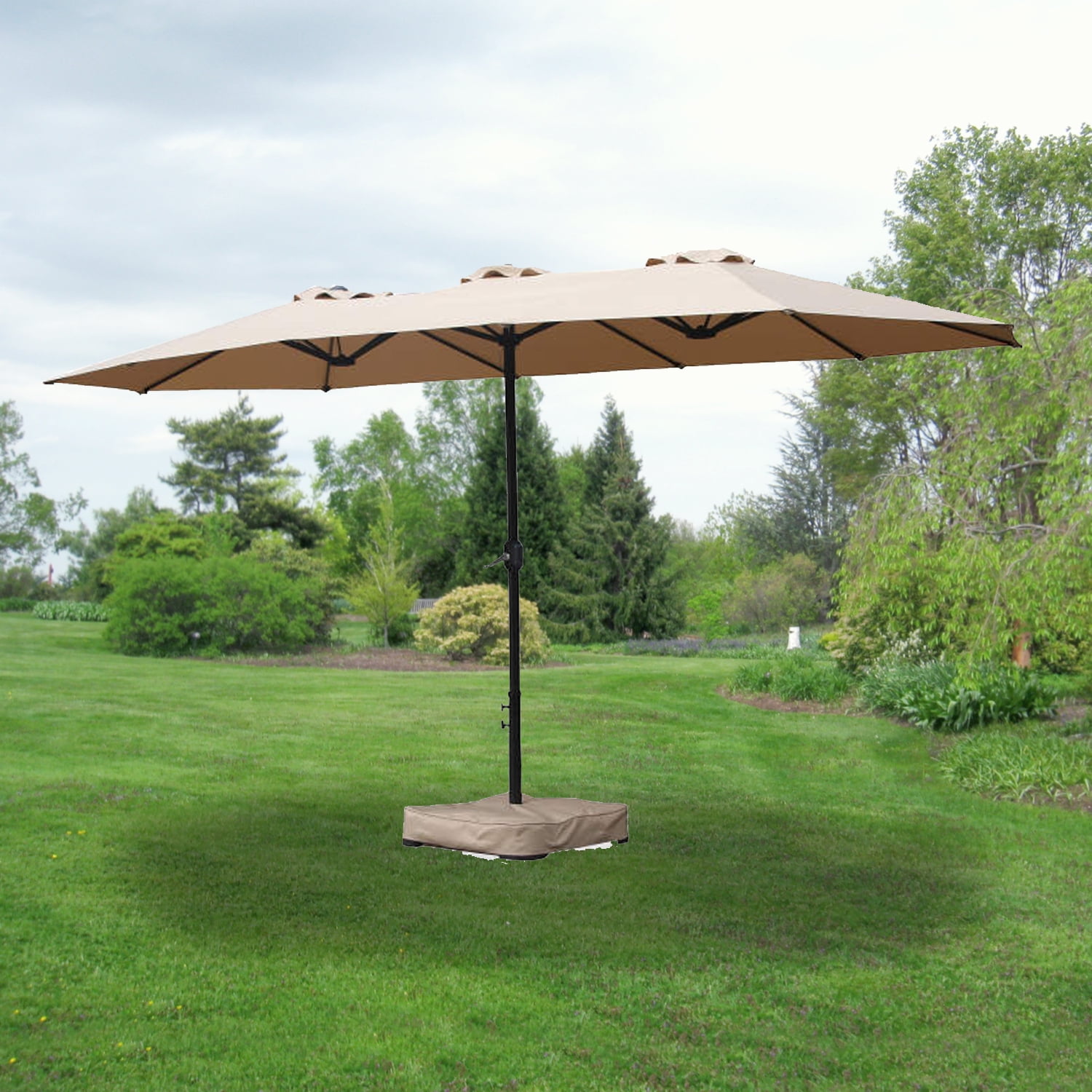 Garden Winds Replacement Canopy for 15 ft Triple Patio Umbrella
