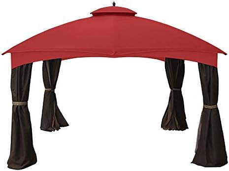 Garden Winds Ersatz-Baldachin Für Manhattan Oval Pavillon – RipLock 350, Cinnabar, Wasserdicht & Feuerhemmend