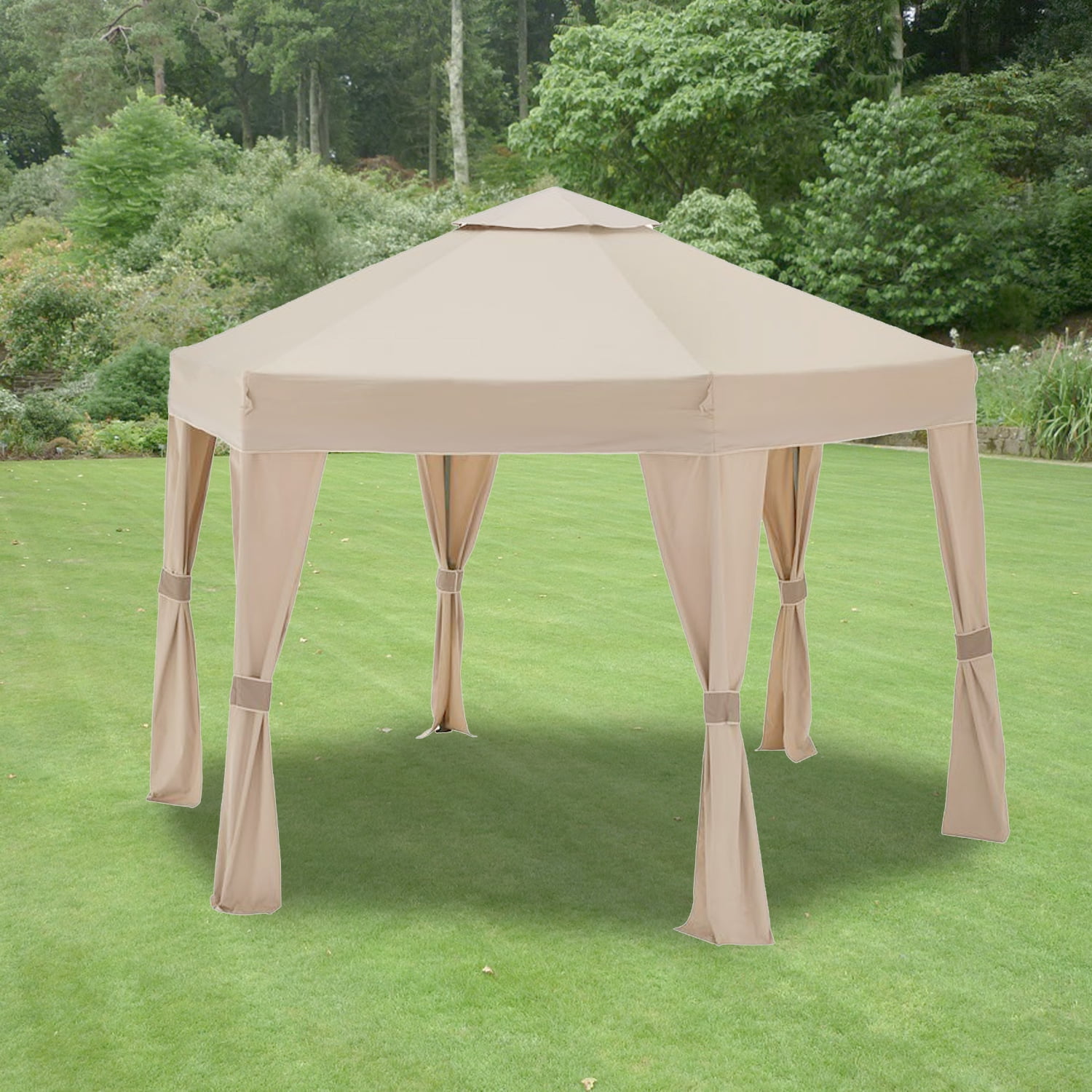 Garden Winds Dover Hexagon Pavillon Ersatzdach – Beige, Wasserabweisend, Feuerfest