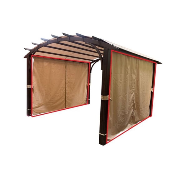 Garden Winds Replacement Privacy Curtain Set Compatible With The TPPER9117, TPPER9117A AR Freestanding Pergola