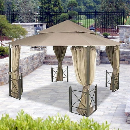 Garden Winds Riplock Fabric Replacement Canopy Top For Harbor Gazebo, Riplock 500