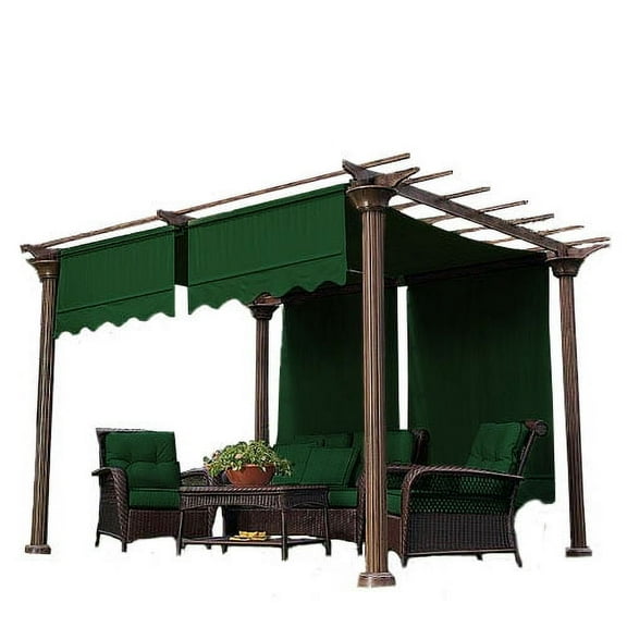 Garden Winds Universal Designer Replacement Pergola Shade Canopy II - Green