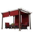 thumbnail image 1 of Garden Winds Universal Designer Replacement Pergola Shade Canopy Top Cover Only - Cinnabar - Metal Structure Not Included, 1 of 4