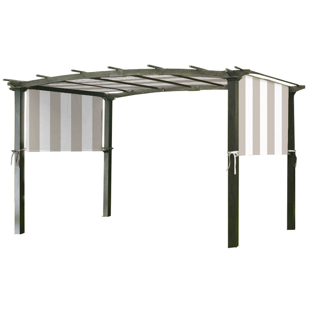 Cabana Beige and White Striped Pergola Replacement Canopy