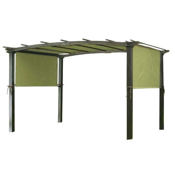 Garden Winds Universal Replacement Canopy Top for Pergola Structures, Sage, Riplock 350
