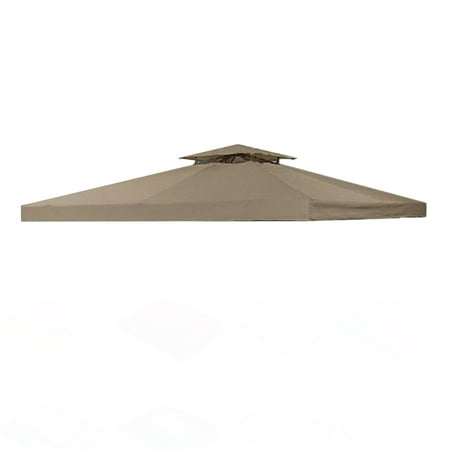 Garden Winds Universal Two-Tiered Replacement Gazebo Canopy Top, Nutmeg, RipLock 350