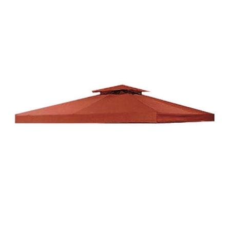 Garden Winds Universal Two-Tiered Replacement Gazebo Canopy Top, Terra Cotta, RipLock 350