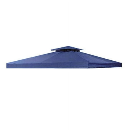 Garden Winds Universal Two-Tiered Replacement Gazebo Canopy Top, True Navy, RipLock 350
