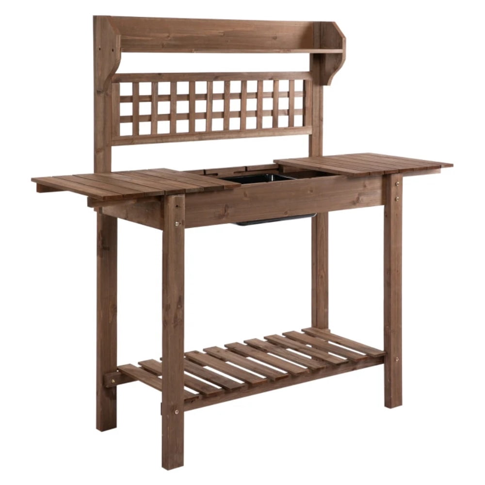 Garden Work Bench、Open Shelf Storage