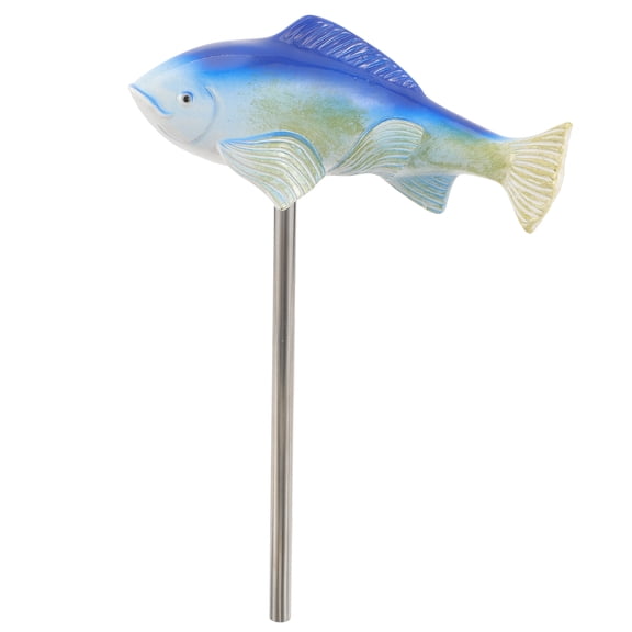 BESTYASH Lawn Fish Decor Garden Ornament Resin Dark Blue 1Pack