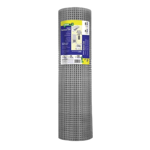 Garden Craft 36 in H x 100 ft L Galvanized Hardware Cloth with 1/2in Openings