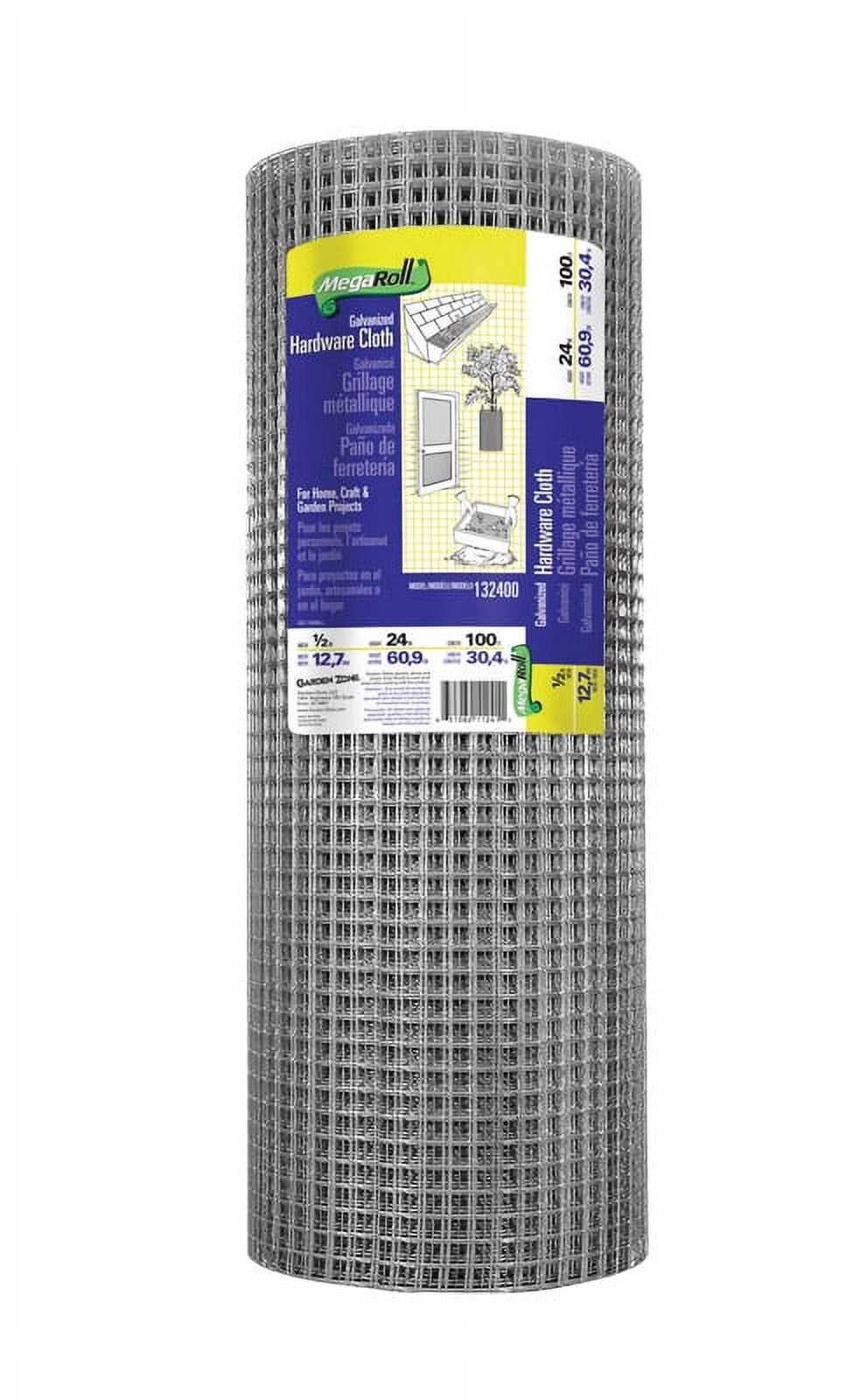 Garden Zone 132400 Silver Gray Steel Hardware Cloth 24 W in. x 100 L ft.
