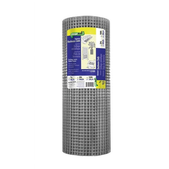 Garden Zone 132400 Silver Gray Steel Hardware Cloth 24 W in. x 100 L ft.