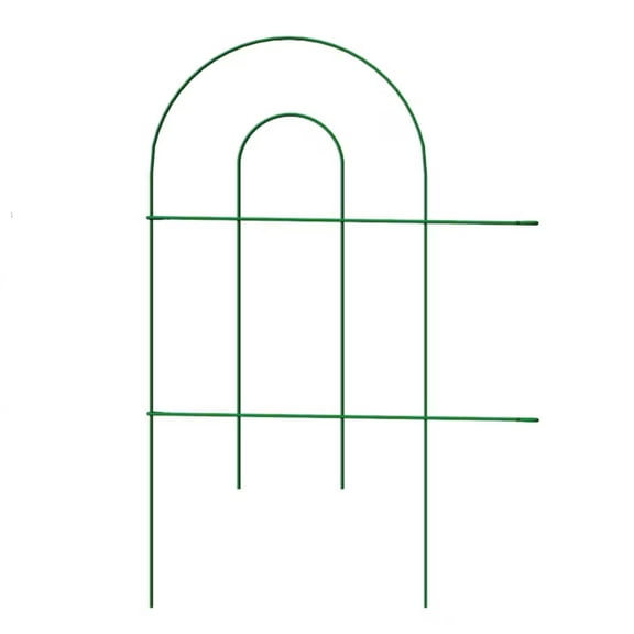 Garden Zone 24" x 10' Green Metal and PVC Garden Border Edging