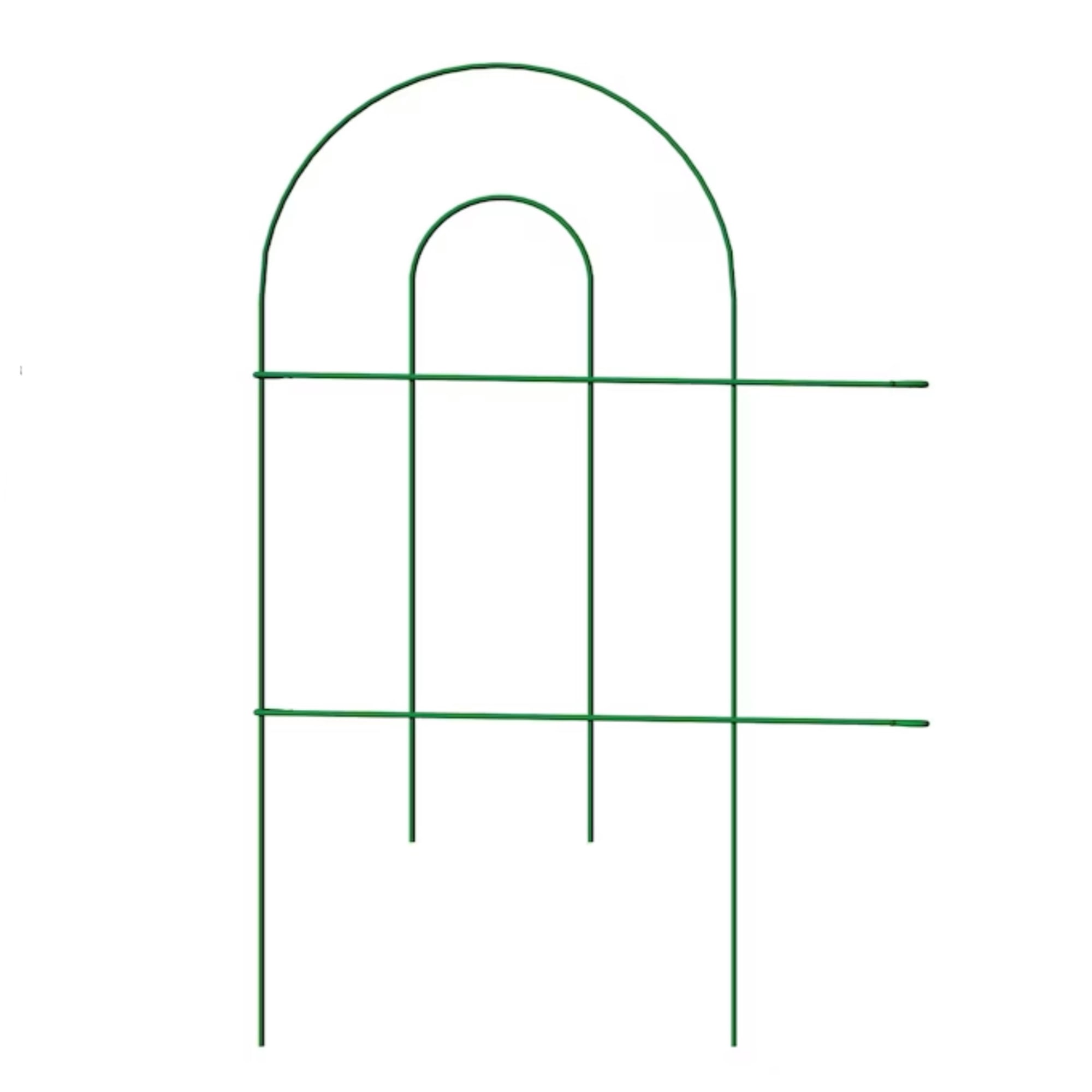 Garden Zone 24" x 10' Green Metal and PVC Garden Border Edging