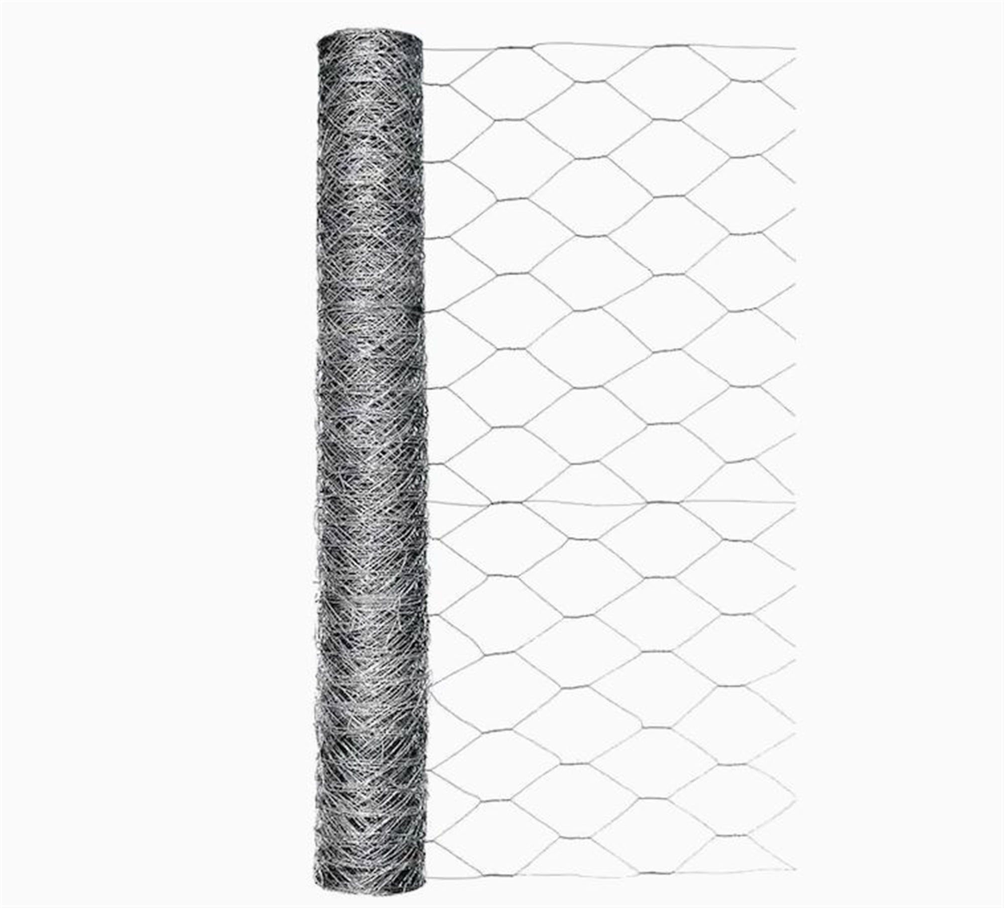 24'' H x 50' L Silver Galvanized Steel Poultry Netting