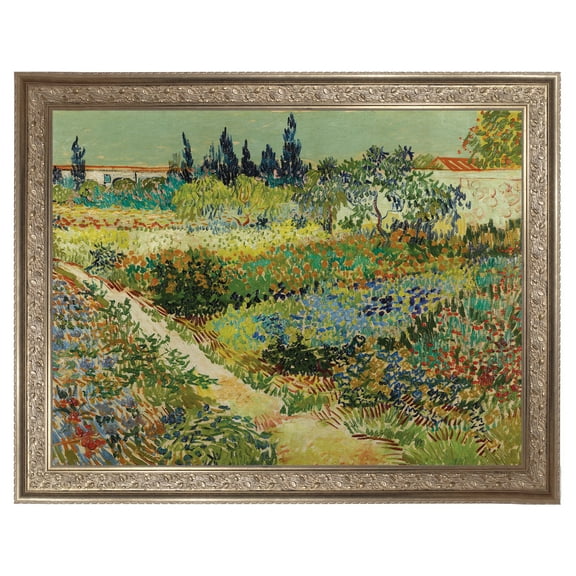 Garden at Arles Framed Canvas