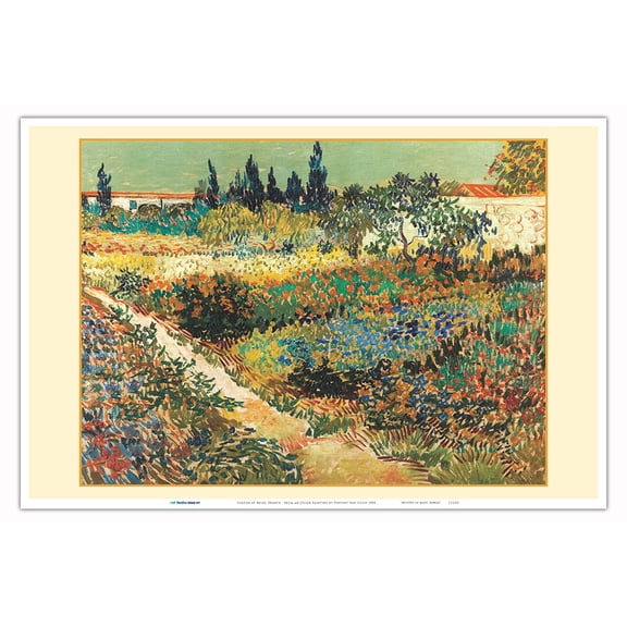 Garden at Arles, France - From an Original Color Painting by Vincent Van Gogh c.1888 - Master Art Print (Unframed) 12in x 18in