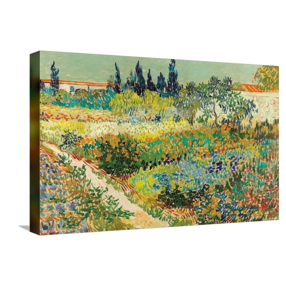 Garden at Arles by Vincent van Gogh Canvas Wall Poster, 14.725" x 22.375"