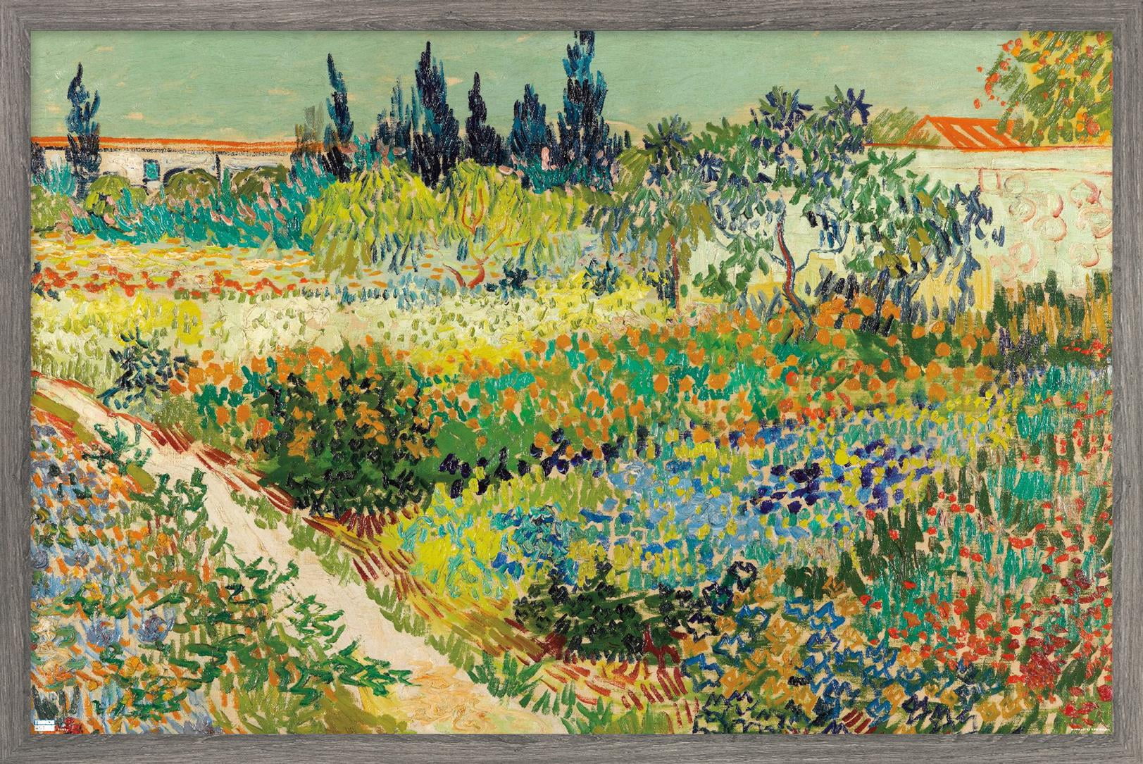 Garden at Arles by Vincent van Gogh Wall Poster, 22.375" x 34" Framed
