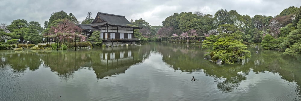 Garden at Heian Shrine Sakyo-ku Kyoto Kyoto Prefecture Japan Canvas Art - Panoramic Images (36 x 12)