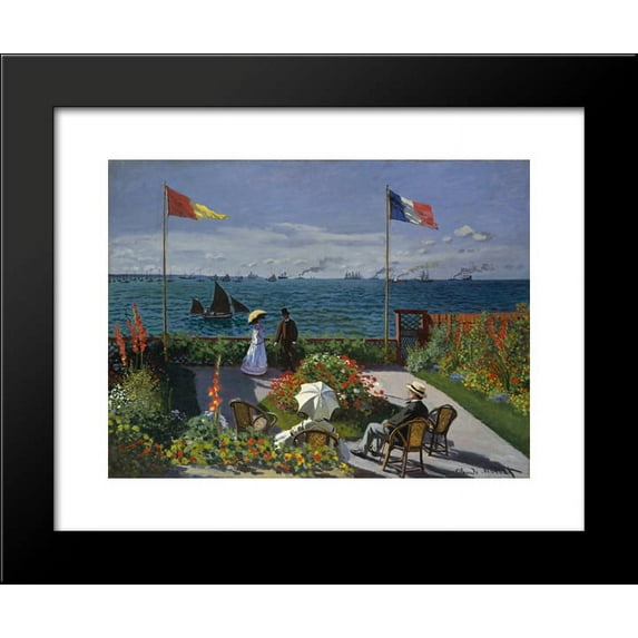 Garden at Sainte-Adresse 20x24 Framed Art Print by Monet, Claude