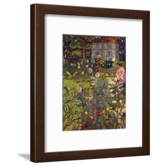 Garden at Vaucresson, 1920, Botanical Framed Art Print Wall Art by Edouard Vuillard Sold by Art.Com