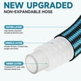 thumbnail image 1 of Garden hose 100 feet non-expanding hose, lightweight and flexible, no knots no leaks, portable watering hose suitable for courtyard lawn camping outdoor, durable fabric with 3/4 inch brass fittings, 1 of 4