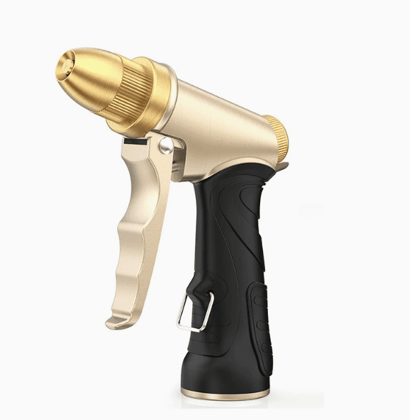 Garden hose nozzle, upgraded heavy metal nozzle, high-pressure water nozzle with adjustable spray mode for watering plants, car washing and pet shower