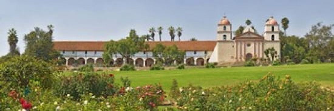 Garden in front of a mission Mission Santa Barbara Santa Barbara Santa Barbara County California USA Canvas Art - Panoramic Images (18 x 6)