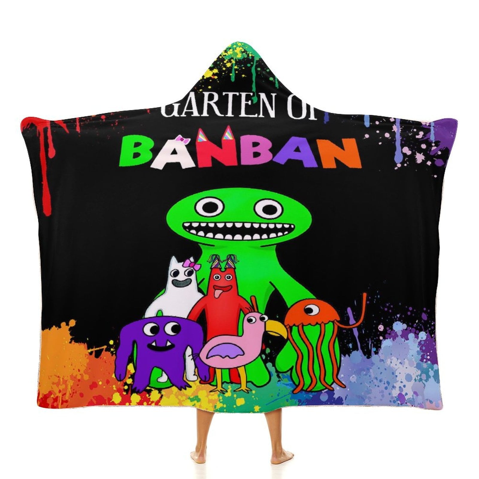 Garden of Banban Wearable Blanket Hooded Blanket Cloak Fleece Shawl