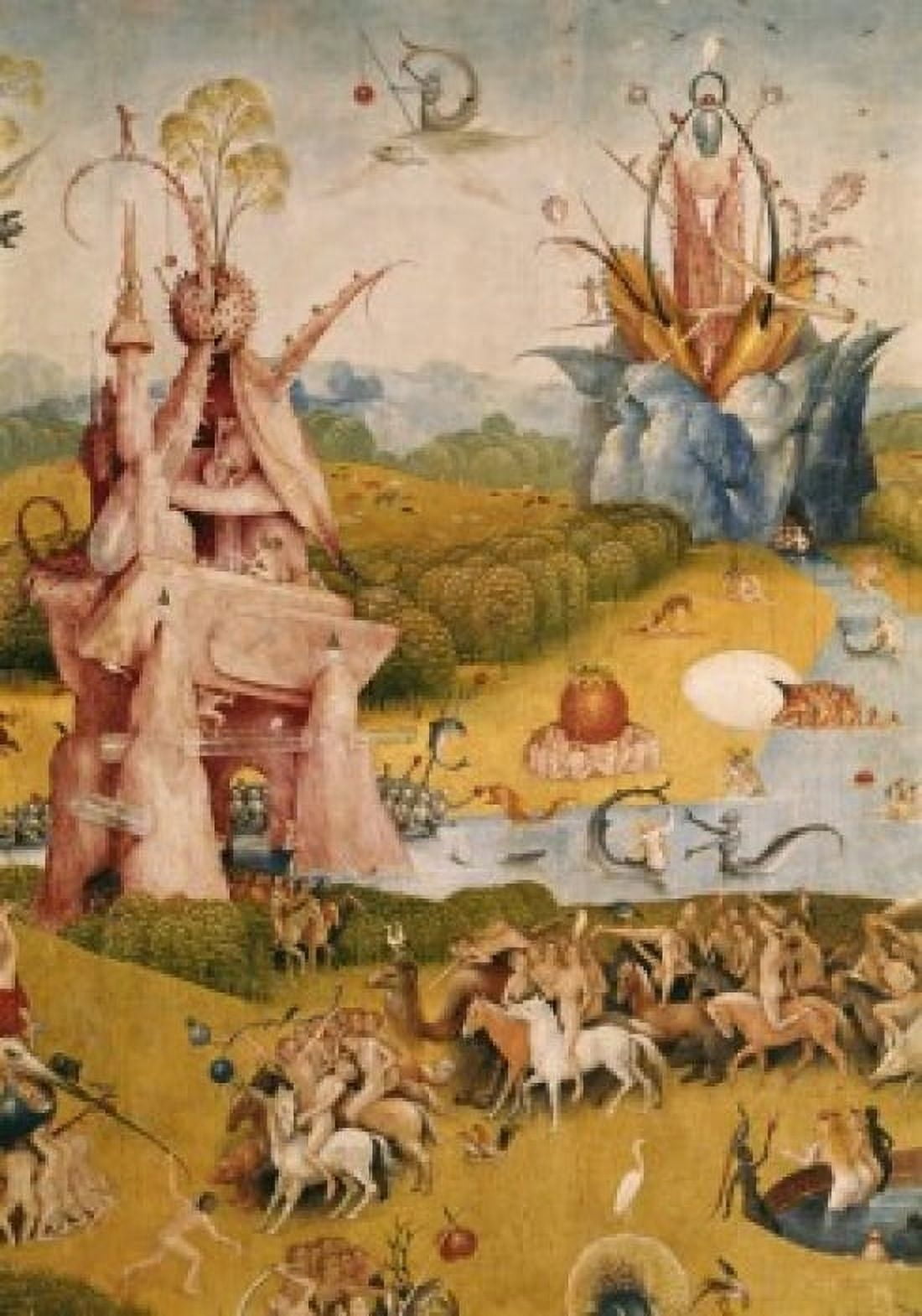 Garden of Earthly Delights Detail #3 Hieronymus Bosch (c1450-1516 Netherlandish) Museo Del Prado Madrid Spain Canvas Art - Hieronymus Bosch (24 x 36)