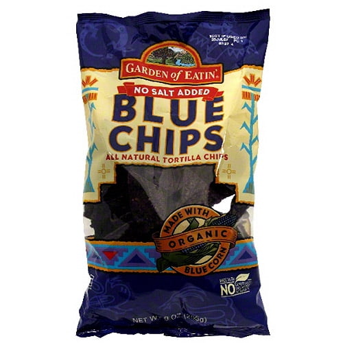 Garden of Eatin' Blue Chips No Salt Added Corn Tortilla Chips, 8.1 oz