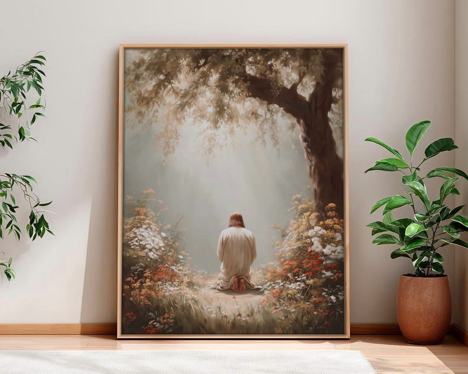 Garden of Gethsemane Jesus Praying Christian Art poster Wall Art Decor ...