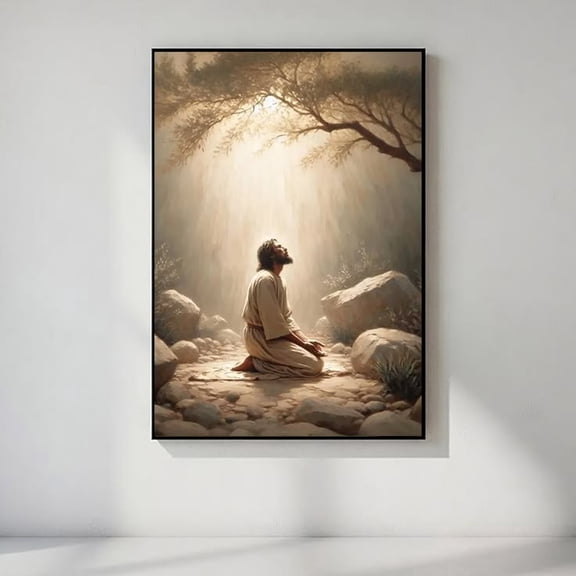 Garden of Gethsemane Picture of Jesus Praying Jesus Poster Christian Poster Size 24''x36'' GoldenGate JSC