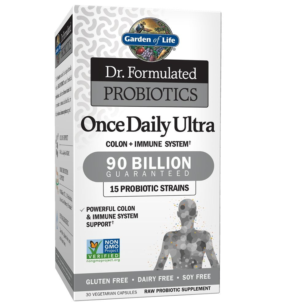 Garden of Life Probiotics for Women and Men - Dr. Formulated Once Daily Ultra 90 Billion Adult Probiotic for Digestive Health, Immune System Support, Acidophilus, Prebiotics - 30 Vegetarian Capsules