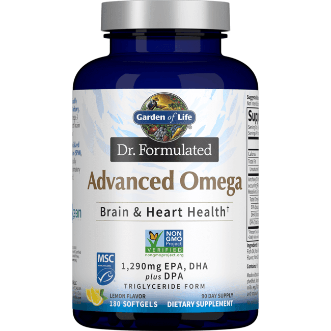 Garden of Life - Dr. Formulated Advanced Omega Lemon with DHA - 180 ...