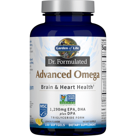Garden of Life Dr. Formulated Advanced Omega - Lemon 180 Sgels