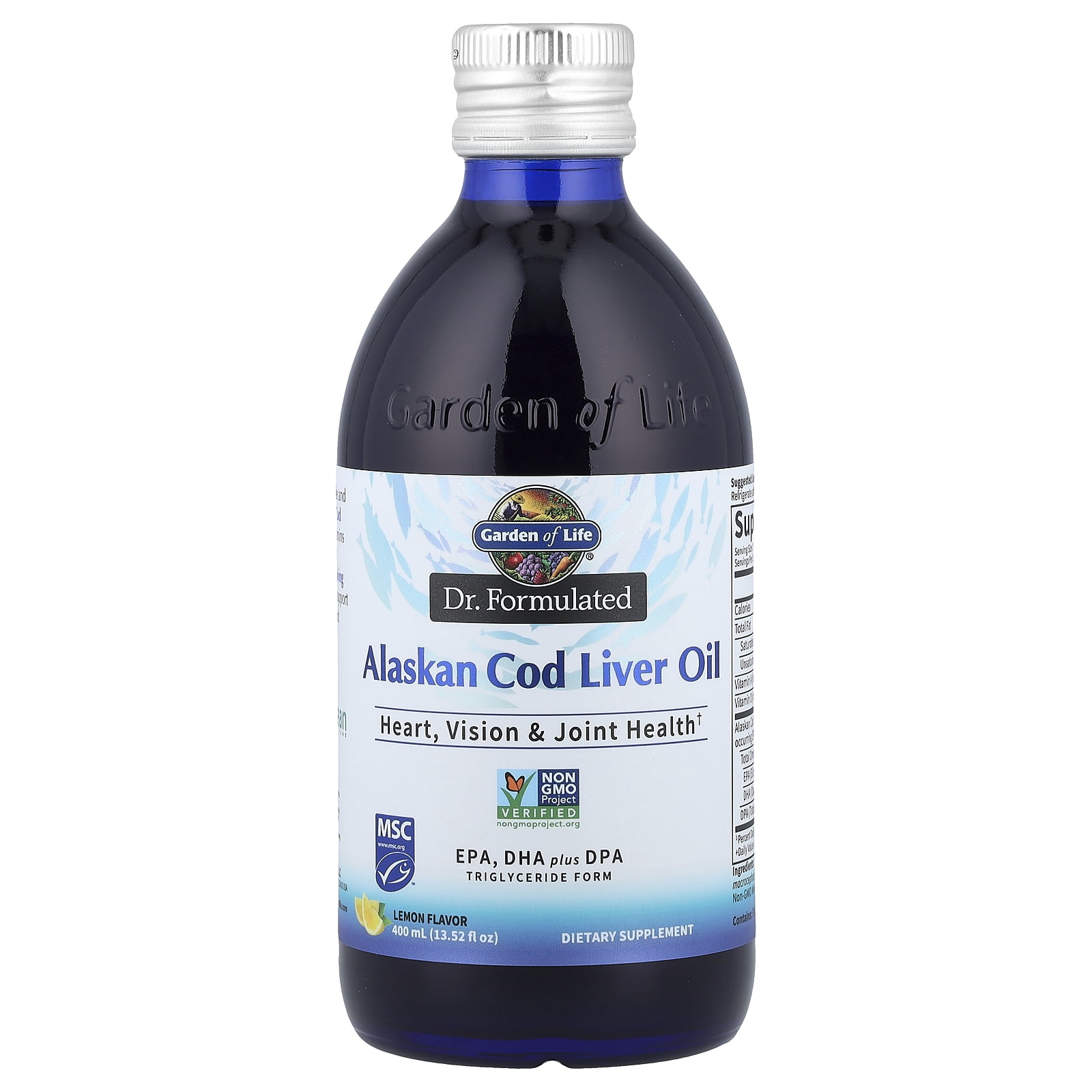 Garden of Life Dr. Formulated, Alaskan Cod Liver Oil, Lemon, 13.52 fl oz (400 ml)