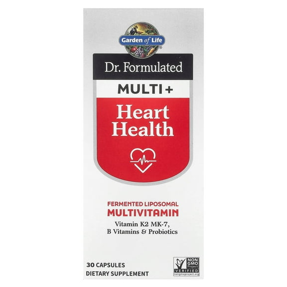 Garden of Life Dr. Formulated Multi+, Heart Health, 30 Capsules